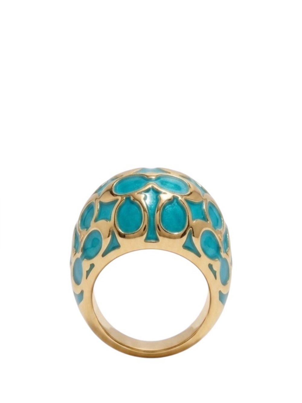 Coach Gold & Turquoise Ring-NWOT